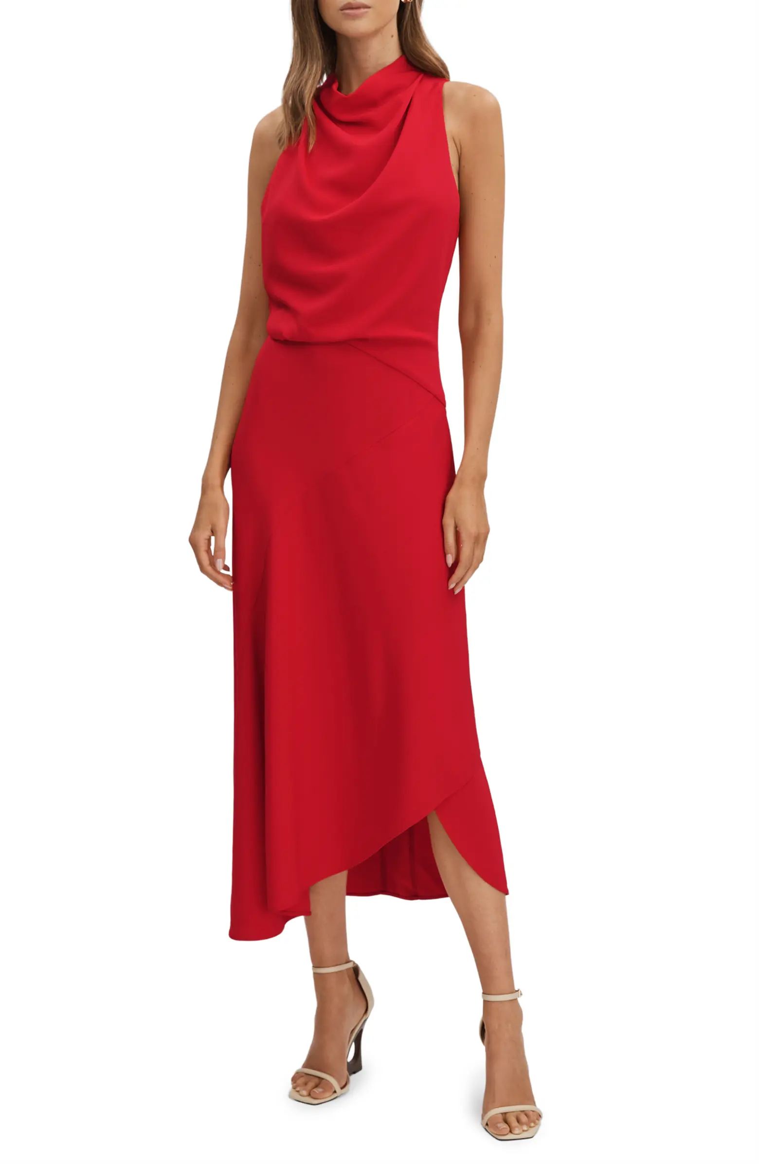 Giana Cowl Neck Sleeveless Tulip Dress | Nordstrom