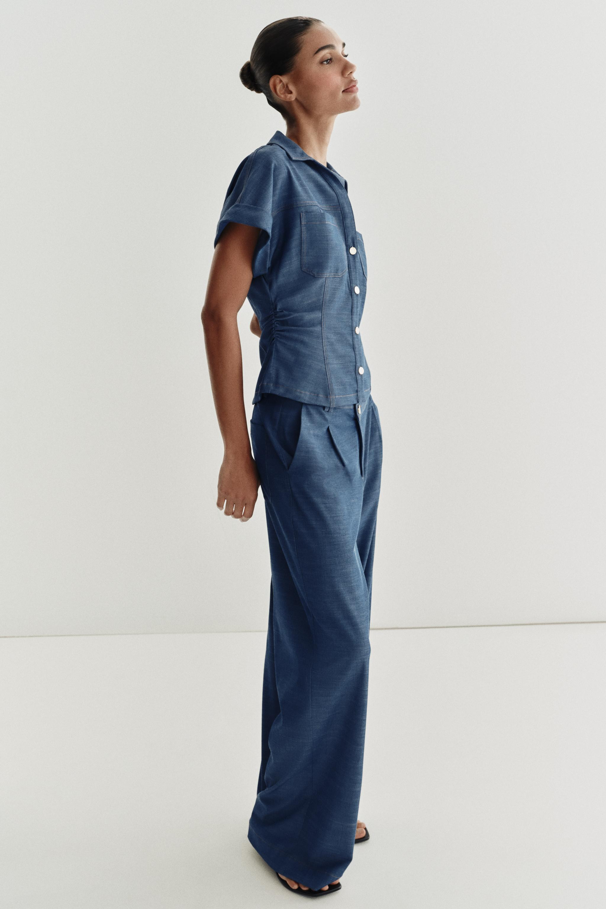 DRAPED TAILORED SHIRT | Zara UK