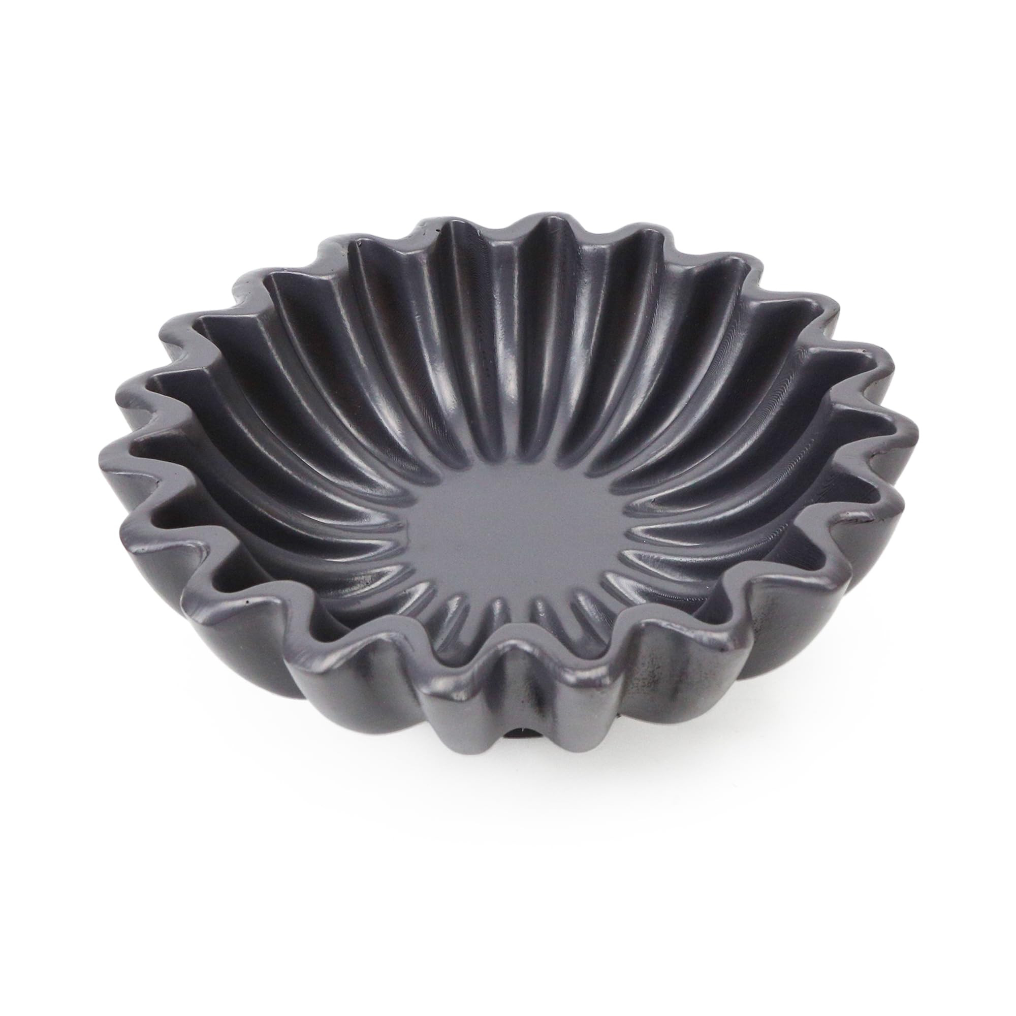 Ruffle Fluted Decorative Bowl, 5.9x1.9 Inch Resin Bowl for Home Decor, Coffee Table, Kitchen Coun... | Amazon (US)