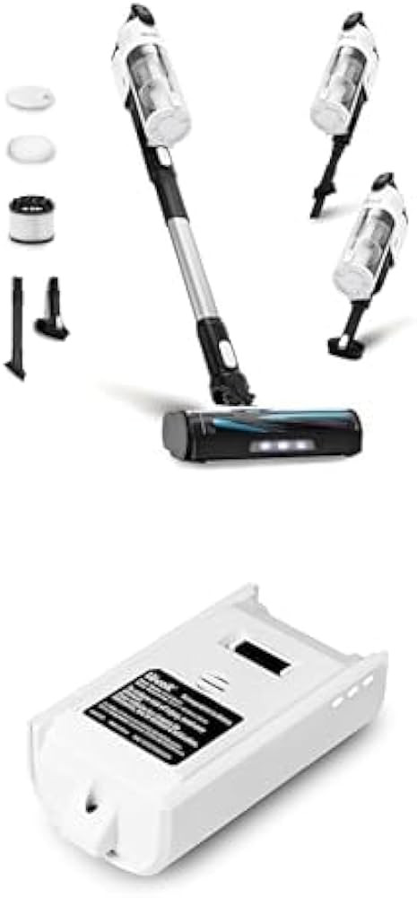 LEVOIT LVAC-200 Cordless Vacuum Cleaner, Black & White+ Replacement Battery, 2200mAh, Up to 50 Mi... | Amazon (US)
