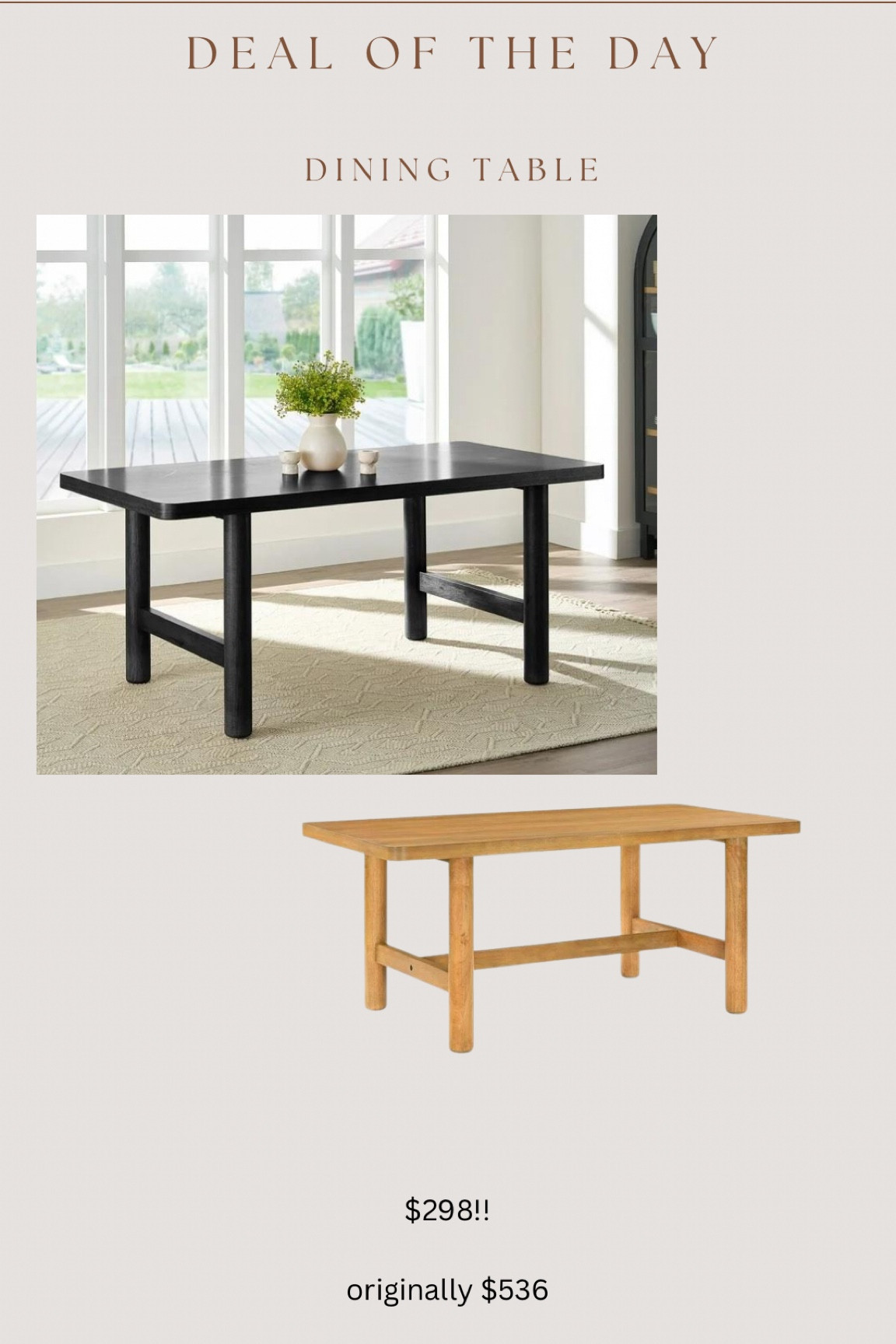 Brand new Walmart dining table!!! Currently on sale too!! Amazing price 🙌🏻 reminds me so much of west elm 

#LTKSaleAlert #LTKStyleTip #LTKHome