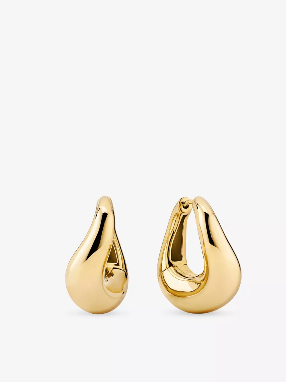 D\u00f4me Figure 18ct Yellow Gold Vermeil Hoop Earrings | Selfridges