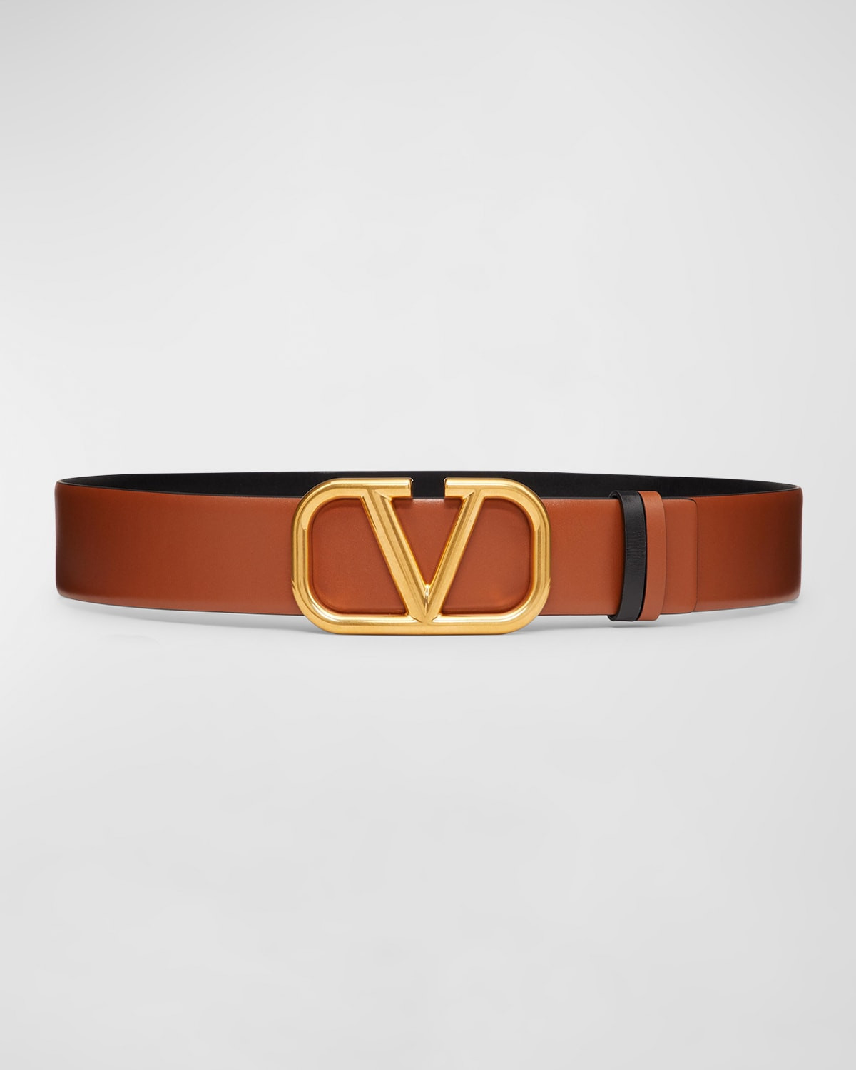 V-Logo Signature Reversible Leather Belt | Neiman Marcus