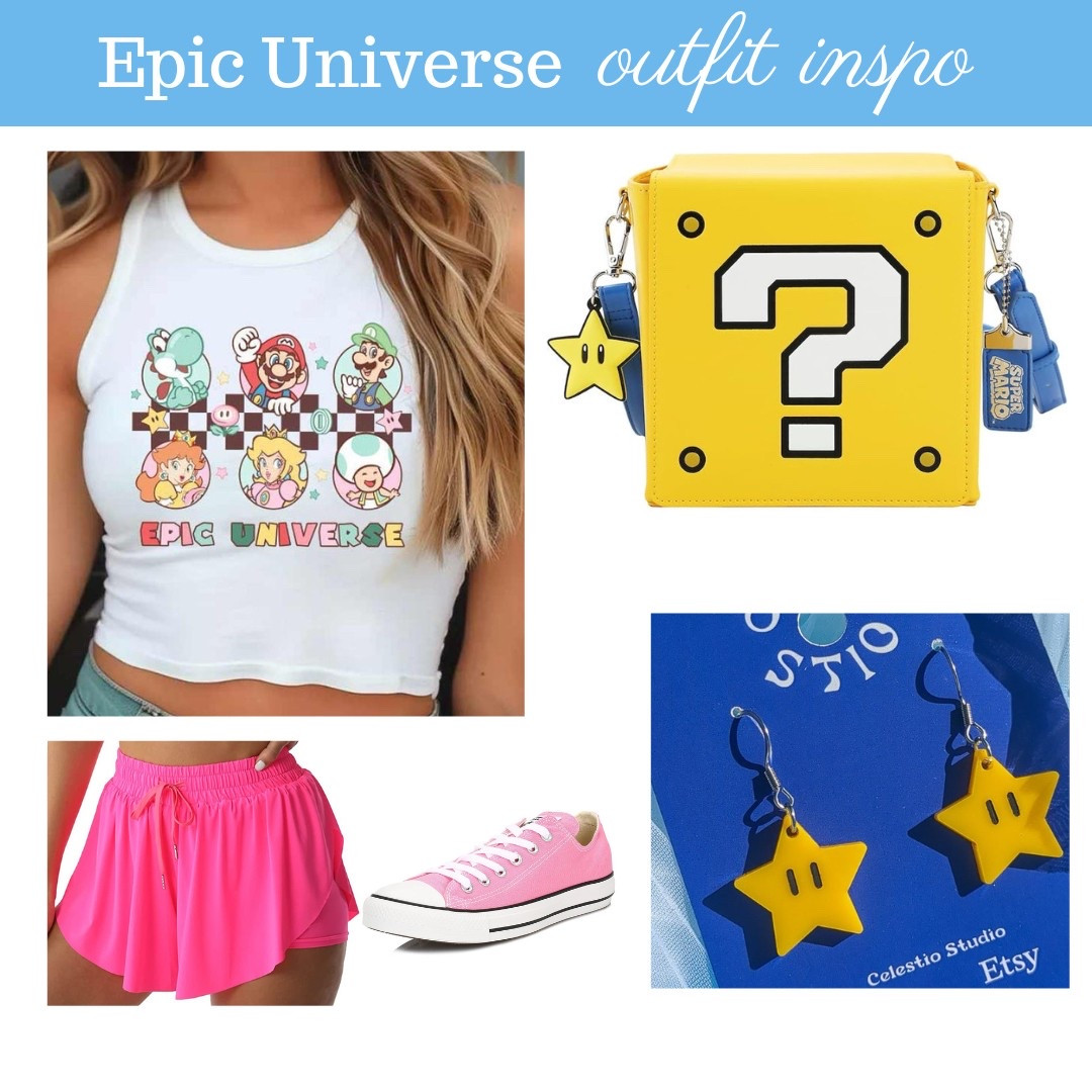 Epic universe Super Nintendo World outfit inspo 

#universal #epicuniverse #nintendo 

#LTKTravel #LTKStyleTip #LTKFamily