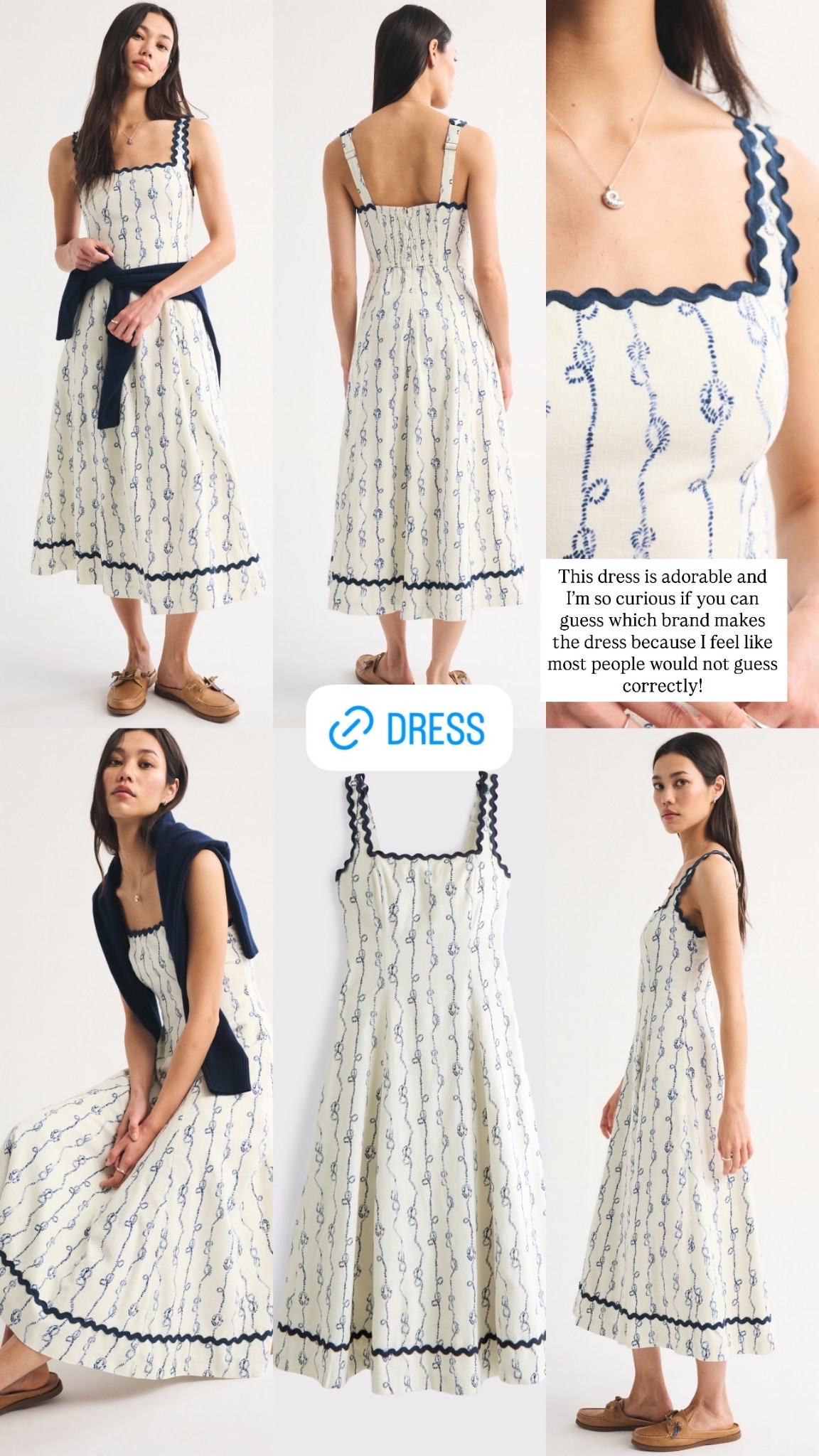 This dress is adorable and I’m so curious if you can guess which brand makes the dress because I feel like most people would not guess correctly!