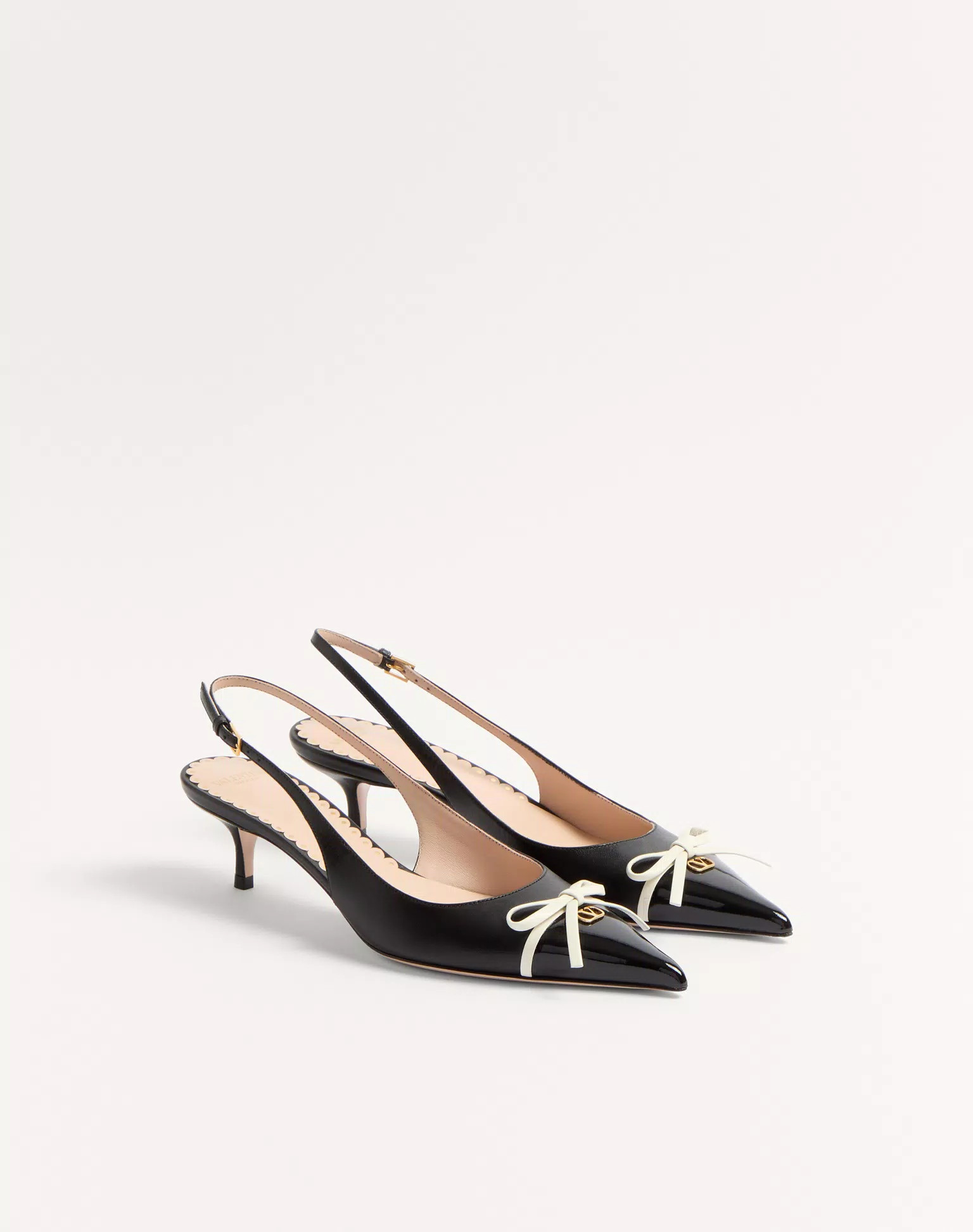 Bepointy Slingback Pump In Patent Leather And Kidskin 45Mm | Valentino