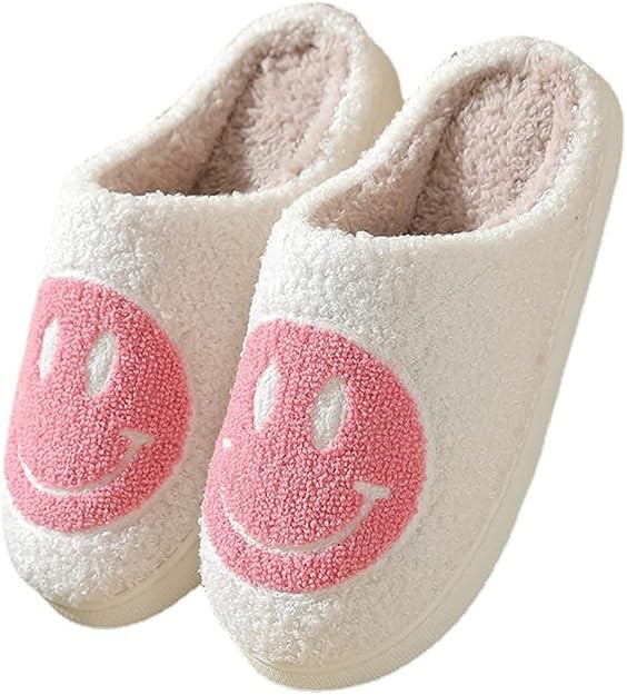 Women Men Retro Slippers Warm Comfy Plush Non Slip Slippers Fluffy Memory Foam House Shoes for Wi... | Amazon (US)