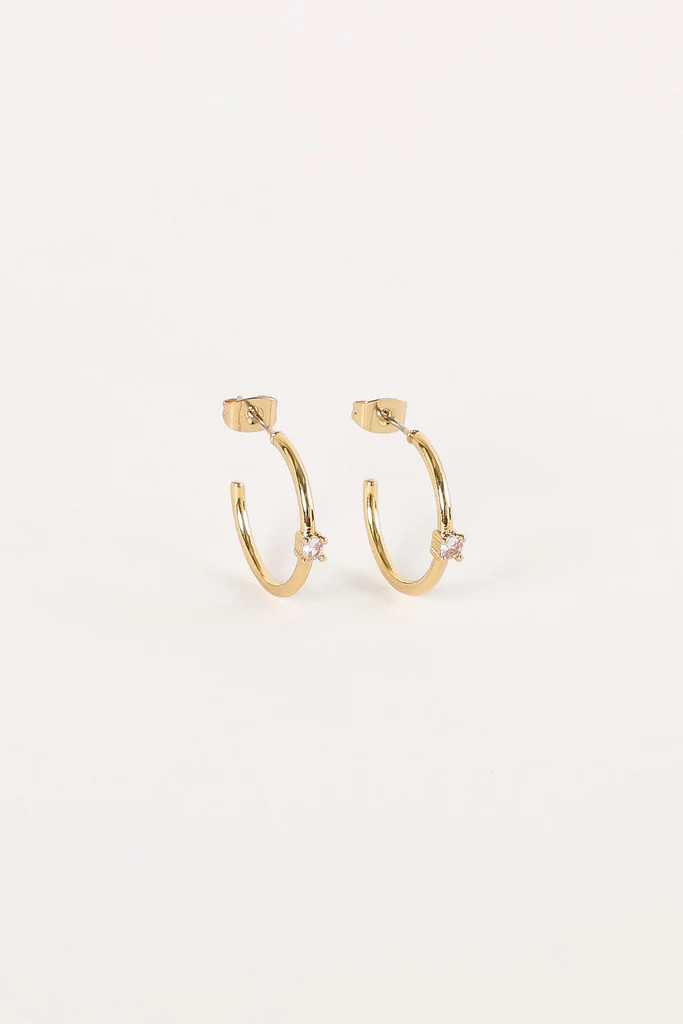 Damie Hoop Earrings - Gold | Petal & Pup (US)
