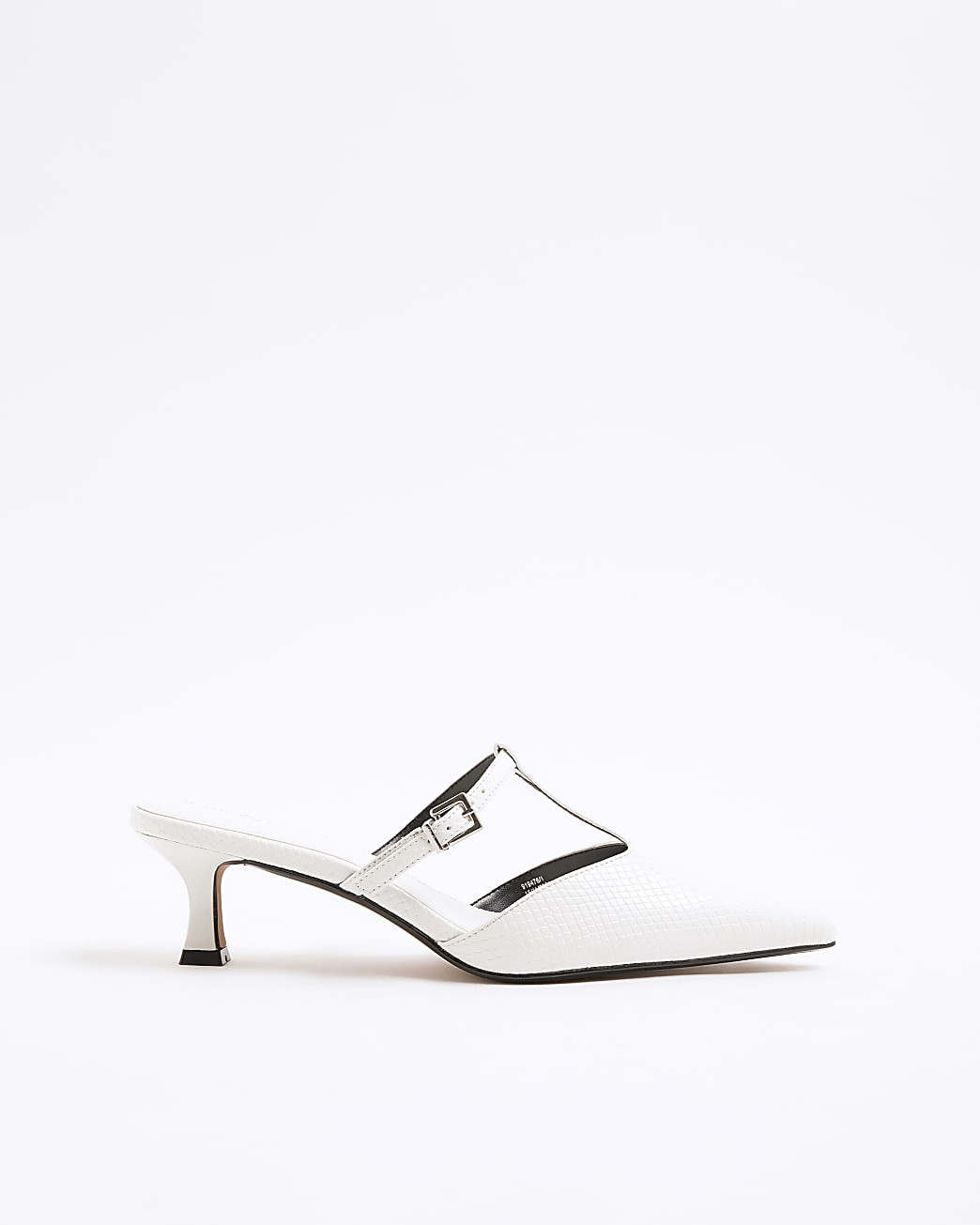 White Strappy Mule Heels | River Island UK & IE