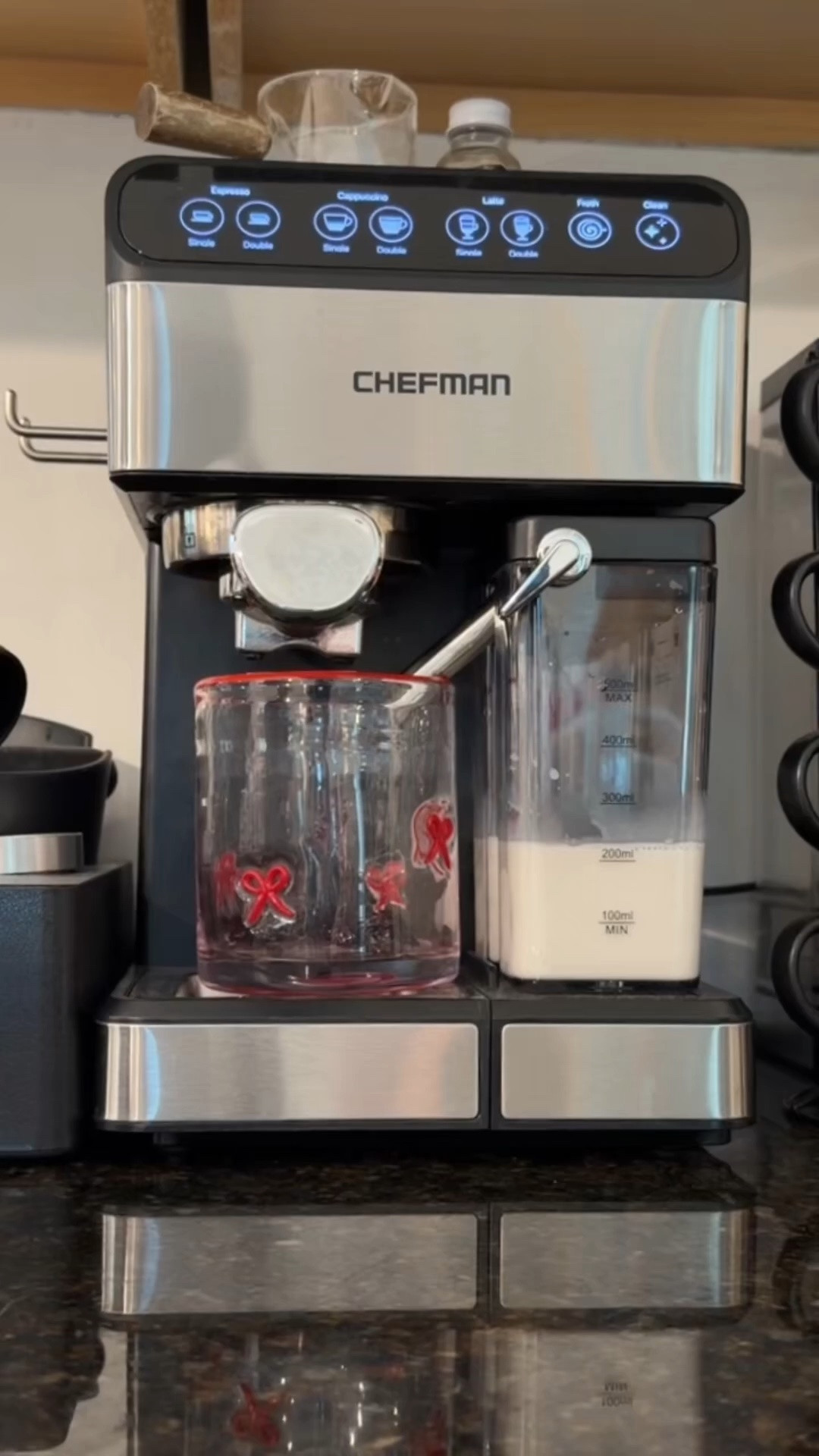 Nothing beats the sound of a fresh brew to start the day. ☕️✨ I’ve been obsessed with my Chefman Espresso Machine—it makes the perfect tiered lattes without the coffee shop price tag. There’s something so therapeutic about watching the layers form!

#CoffeeBar #MorningRoutine #HomeCafe #Chefman #Latte #EspressoMachine

#LTKmorningroutine #LTKHome #LTKfoodie