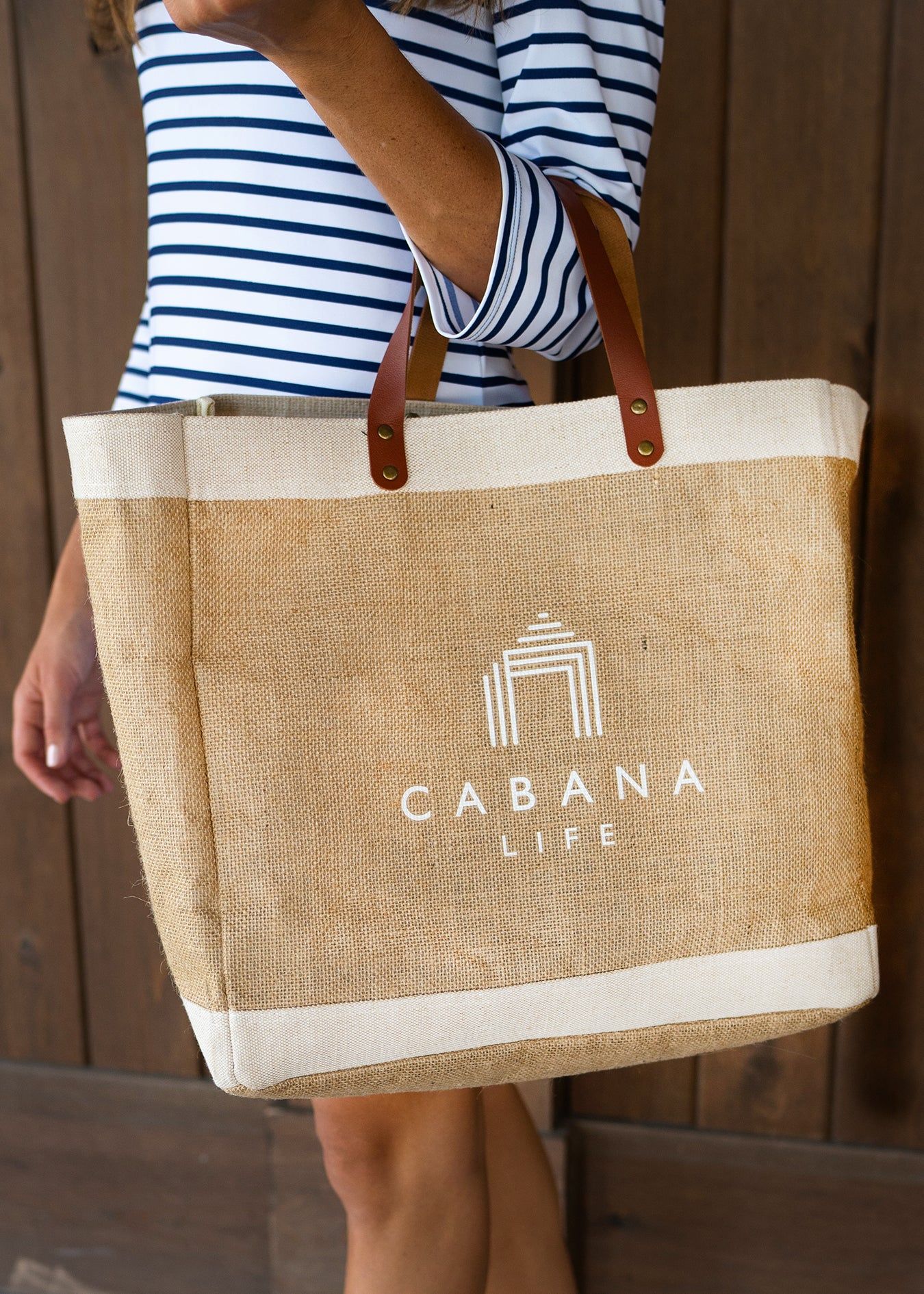 White Cabana Life Logo Jute Bag | Cabana Life