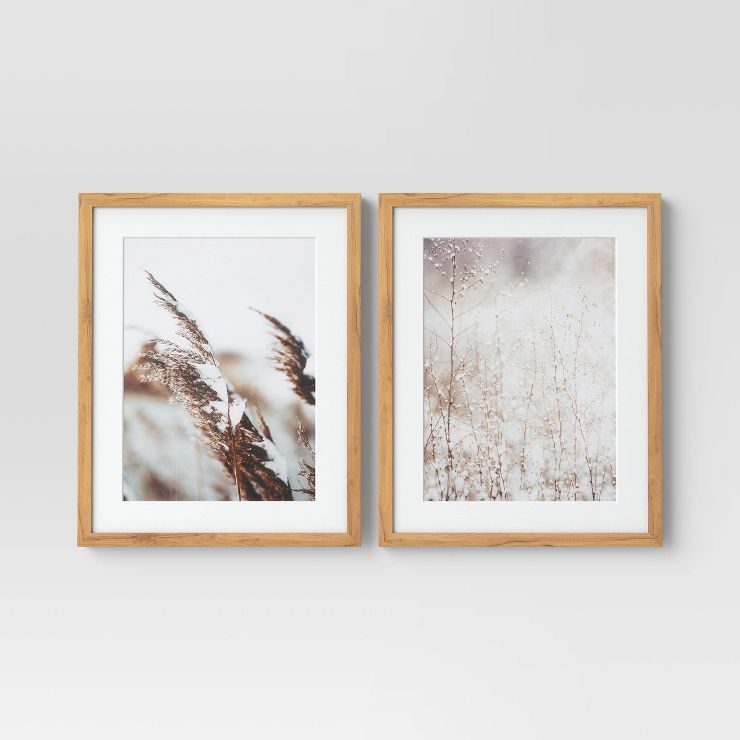 2pk 16" x 20" Winter Fields Framed Under Plexi Poster Prints - Threshold™ | Target
