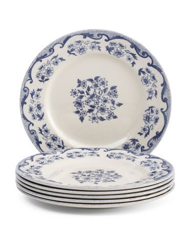 6pk French Toile Dinner Plates | Kitchen & Dining Room | Marshalls | Marshalls