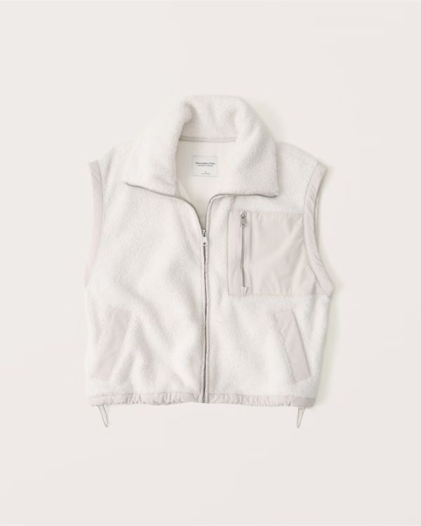Cropped Sherpa Vest | Abercrombie & Fitch (US)