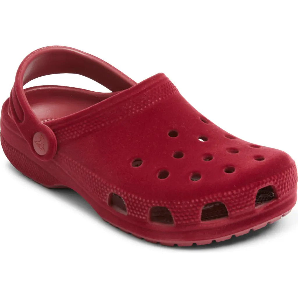 CROCS Kids' Classic Velvet Clog in Beetroot at Nordstrom, Size 4 M | Nordstrom