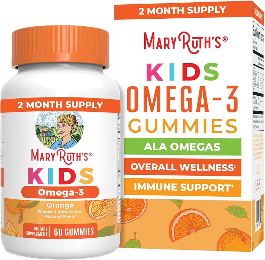 MARYRUTH'S Vegan Omega 3 Gummies for Kids 4 2 Month Supply | Sugar Free | Omega 3 Supplement with... | Amazon (US)