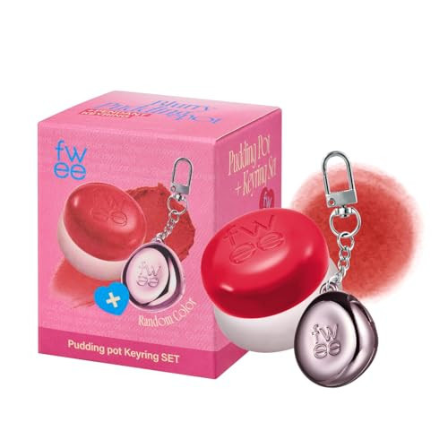 fwee Blurry Pudding Pot + Keychain SET | Airbrushed Blush & Lip, Buildable Pigment, Long-lasting, Lightweight, Easy to Blend, Natural Soft Matte Finish Makeup – Ambitious (Warm Red) | 0.17 oz | Amazon (US)