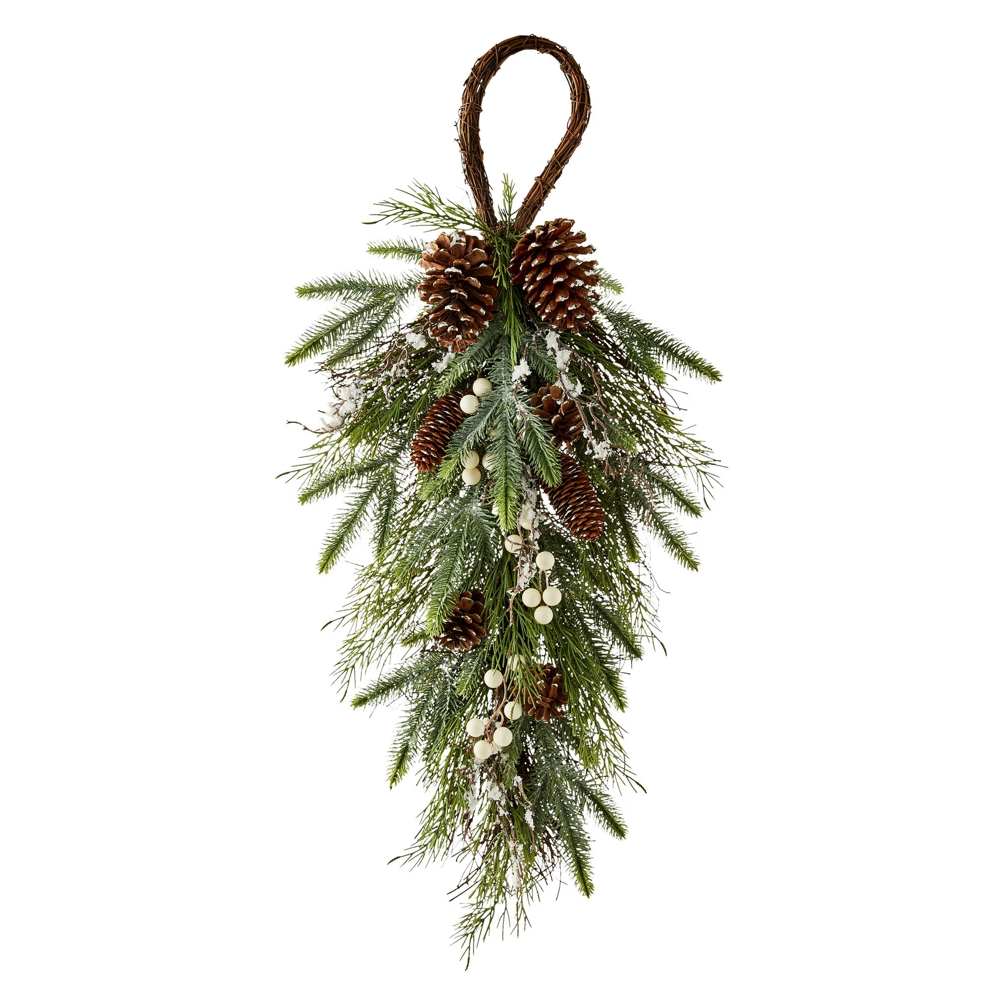 White Berry and Pinecones Swag, 32 in, by Holiday Time | Walmart (US)