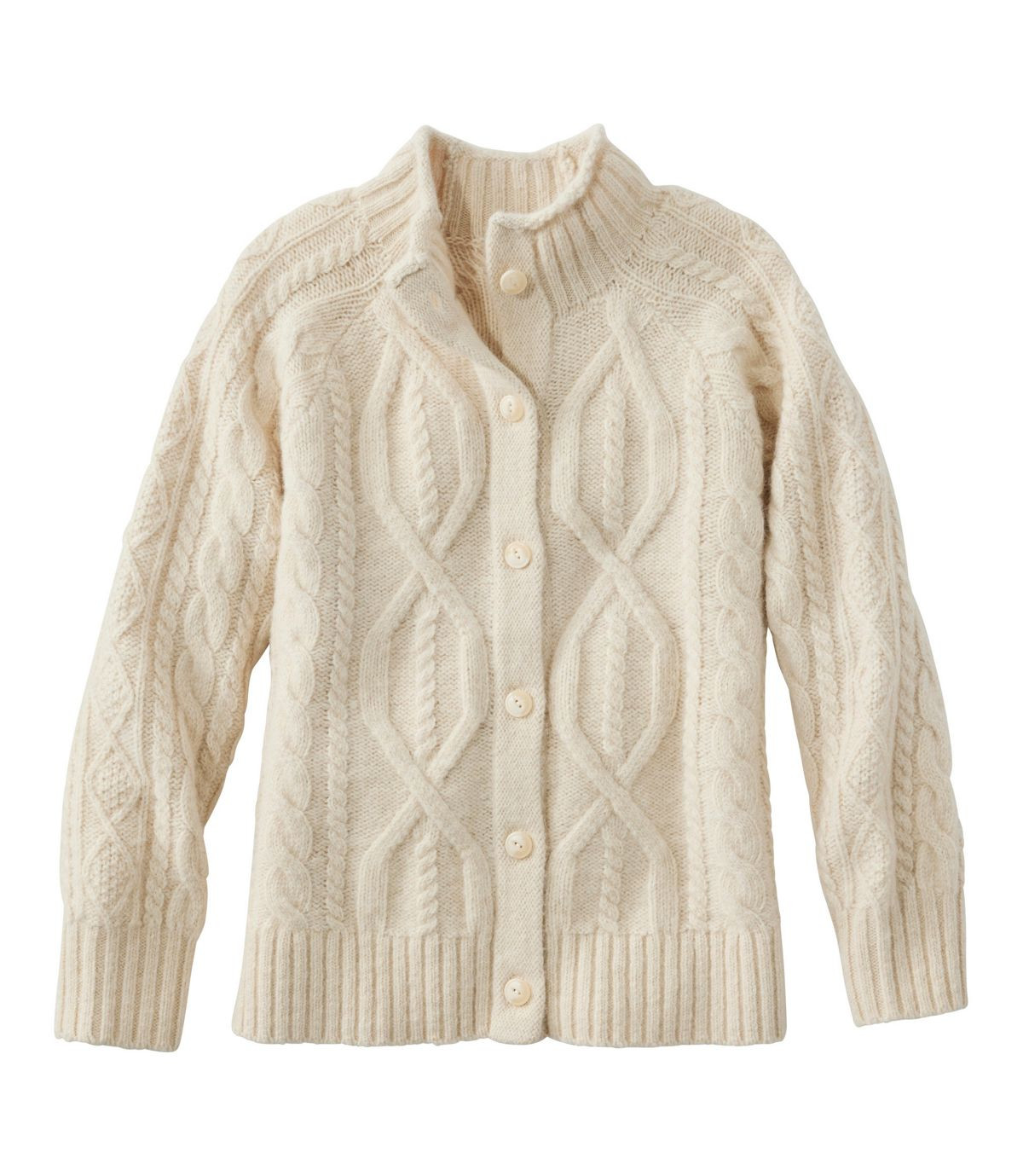 Women's 1912 Heritage Wool Blend Mockneck Cardigan | L.L. Bean