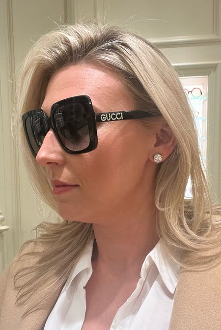Linking my newest pair of oversized sunglasses. These designer sunnies are perfect for summer and come in black or tortious. Gucci bling sides are my fav and would be perfect for festival season 

#LTKFestival #LTKstyletip #LTKtravel