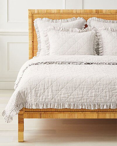 Nantucket Stripe Linen Quilt | Gilt & Gilt City