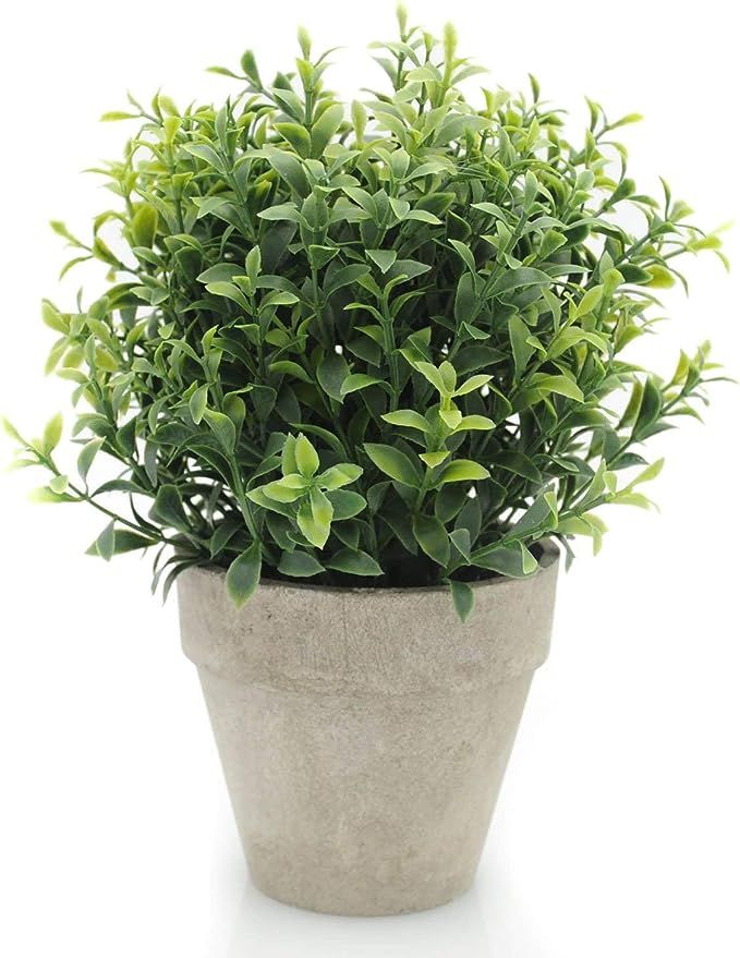 Velener Artificial Plants Mini Potted Grass Arrangements for Home Decor (Green, Seven-Layer) | Amazon (US)