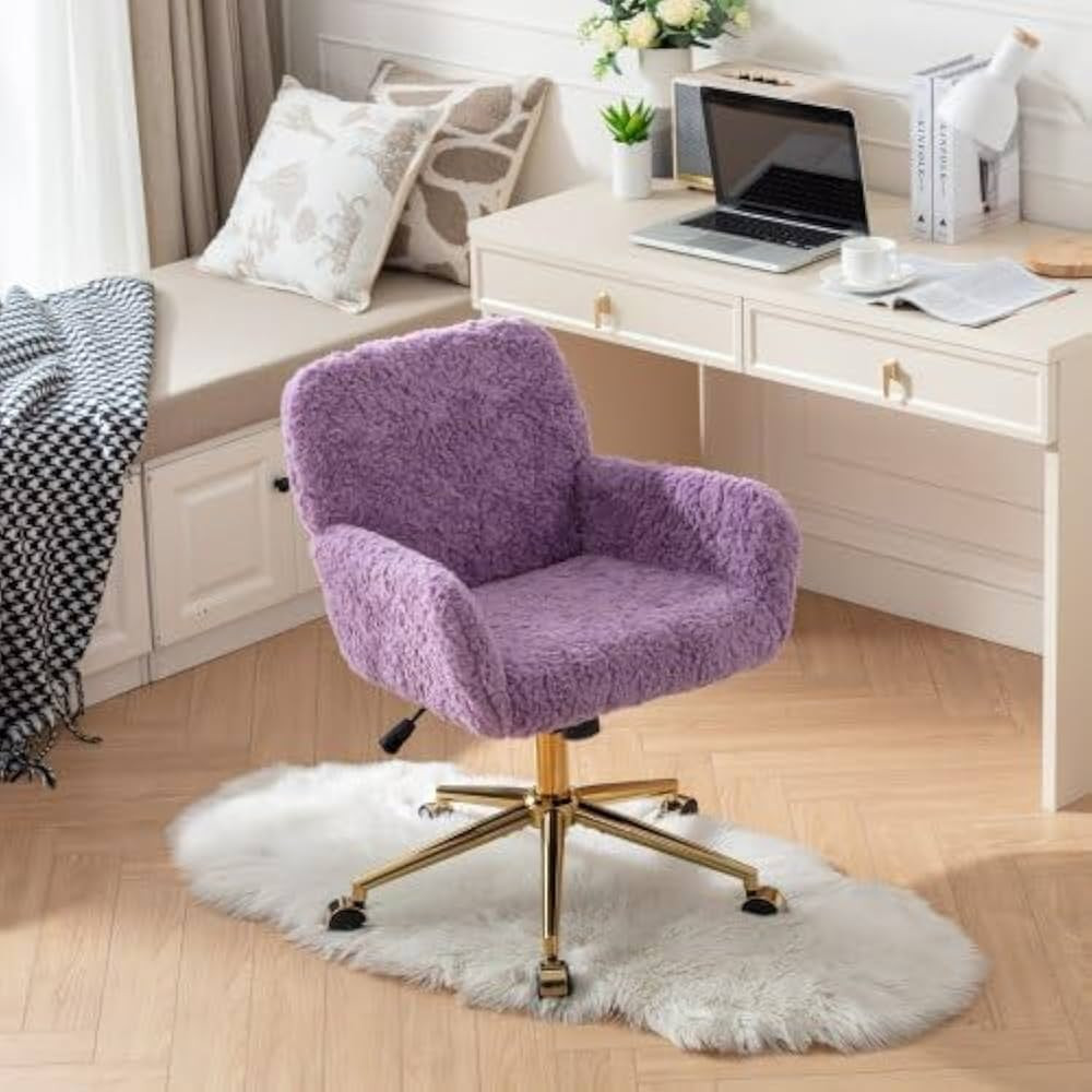 Office Chair, Home Vanity Chair, Upholstered Adjustable Accent Chair, Swivel Home Office Chairs, ... | Amazon (US)