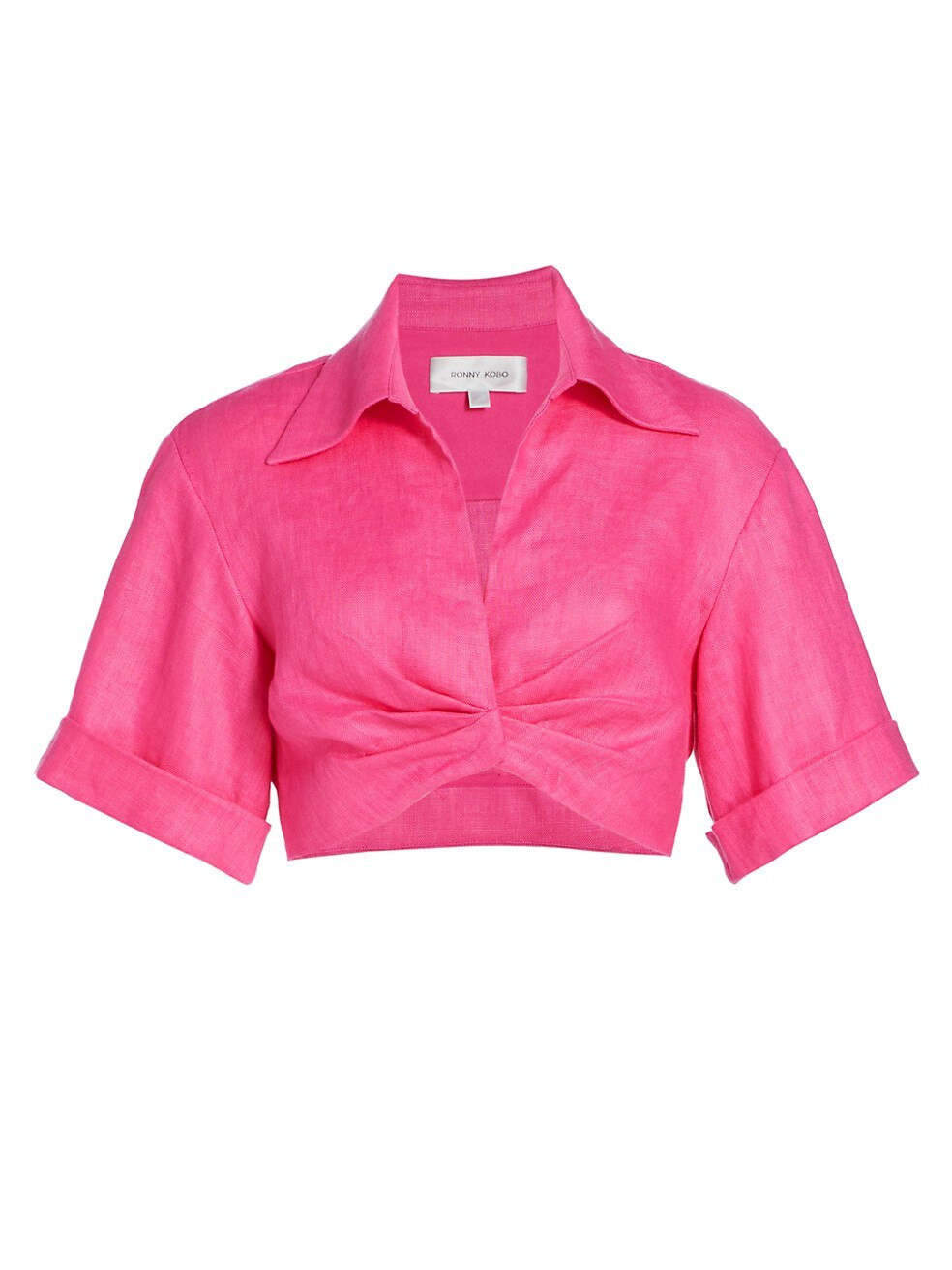 Uzen Cropped Twist Top | Saks Fifth Avenue