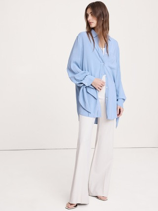 Georgette Tie-Cuff Shirt | Banana Republic (US)