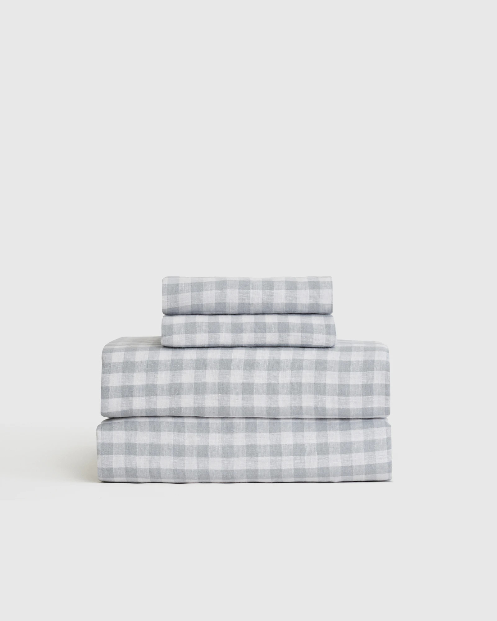 European Linen Gingham Sheet Set | Quince