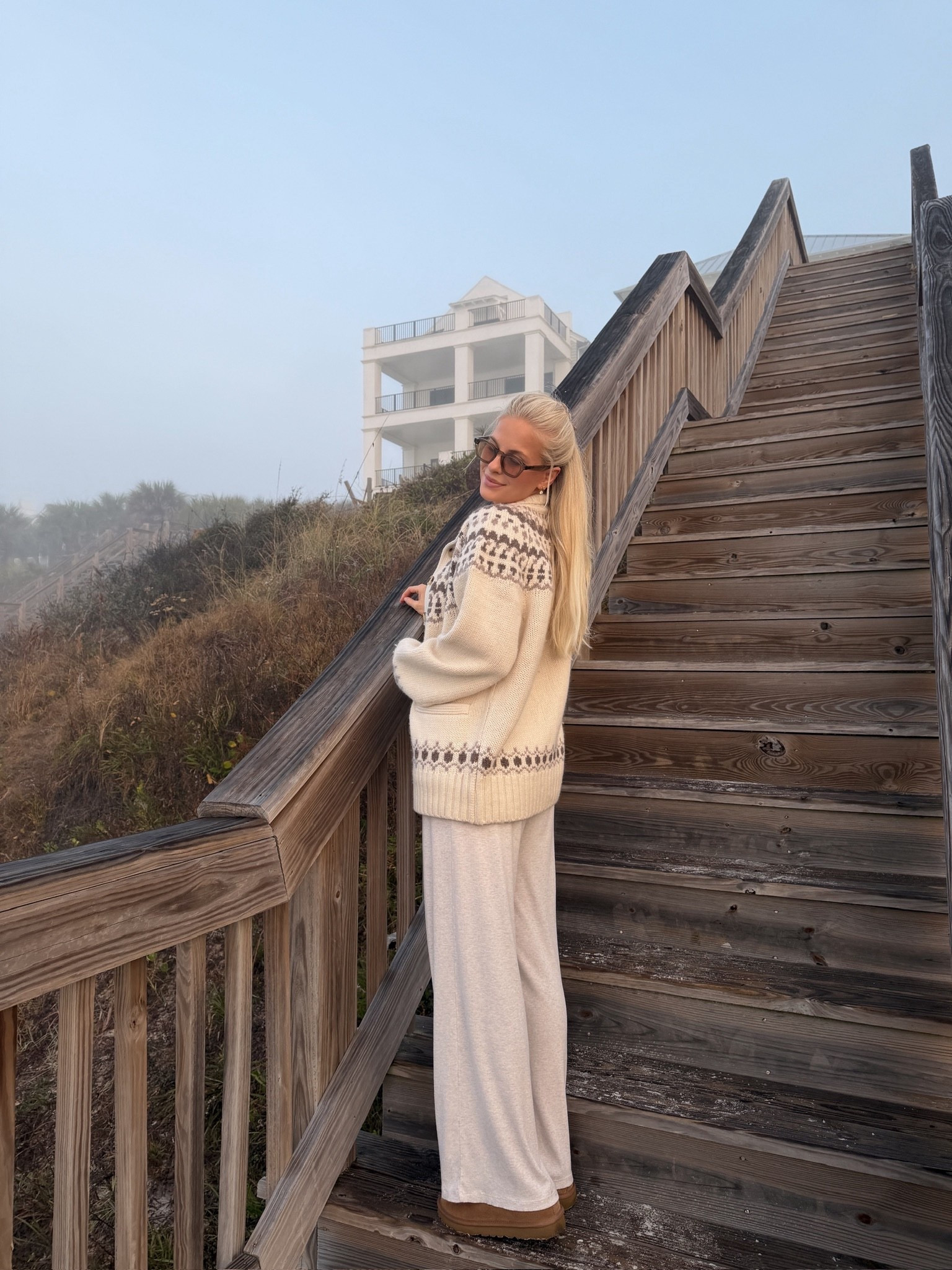 Wearing a small in sweater and pants, medium in tee, shoes are tts! #kathleenpost

Winter lounge wear, winter beach lounge wear, fair isle sweater



#LTKdayinmylife #LTKTravel #LTKSeasonal