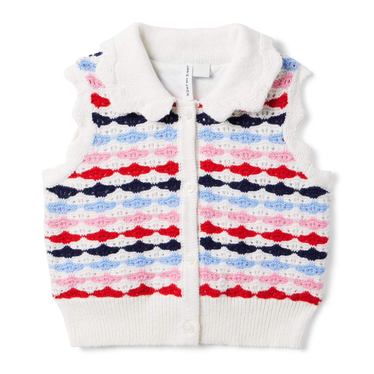 Stripe Crochet Sweater Top | Janie and Jack