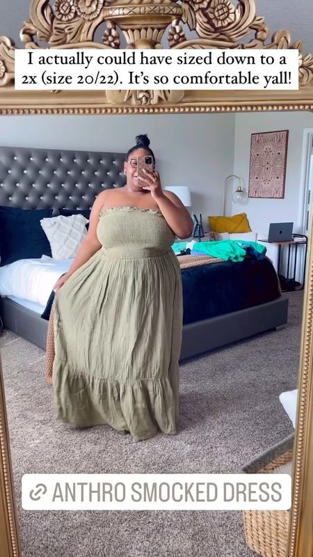 Plus size smocked Anthropologie dress. I’m wearing a size 3x, but could have sized down to a 2x (size 20/22).

Plus size dresses. Vacation looks. Plus size fashion. Women’s fashion. Women’s dressess

#LTKplussize #LTKtravel #LTKSeasonal