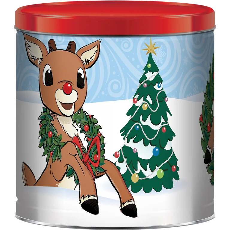 GiftPop Christmas Popcorn Tin, Rudolph The Red-Nosed Reindeer, Assorted Popcorn, 21 ounces | Walmart (US)