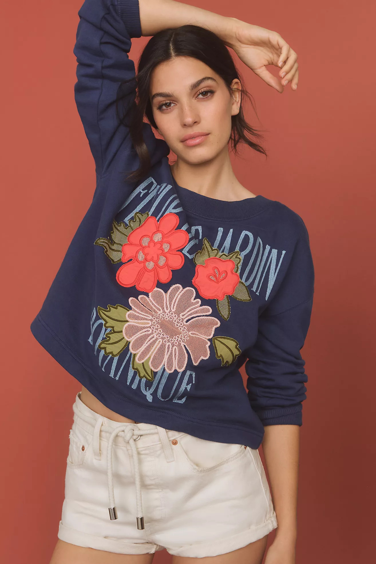 By Anthropologie Appliqué Pullover Sweater | Anthropologie (US)