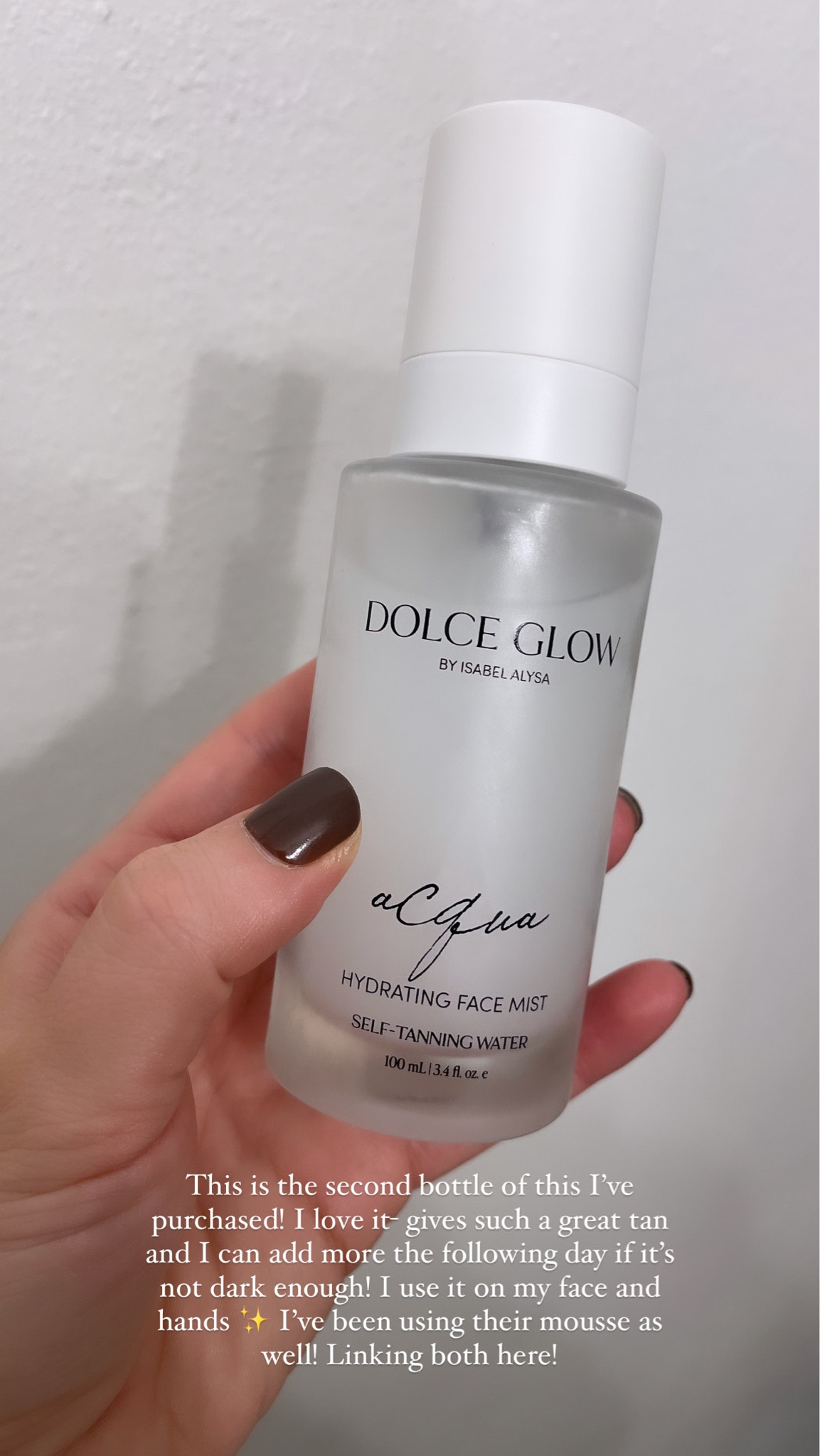 Tanning water for face and hands! #morginm