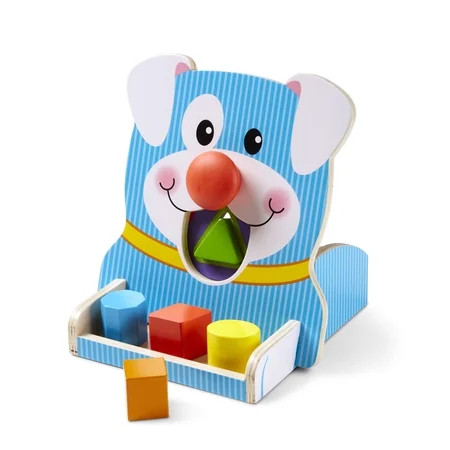 Melissa & Doug First Play Wooden Spin and Feed Shape Sorter | Walmart (US)