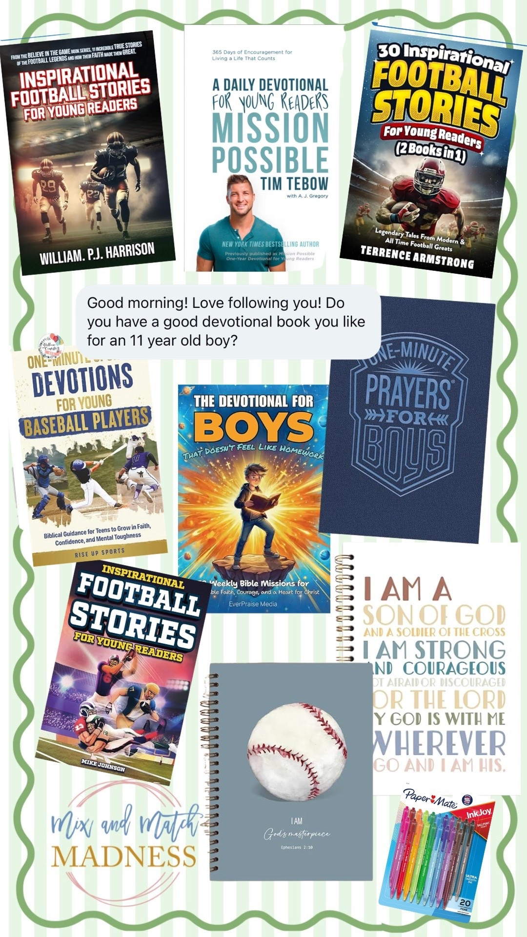 Answering your DM’s….devotion recommendations that I have for my own son! I’m going to link some of my favorite Mom devotions as well. ￼

#LTKKids #LTKmorningroutine #LTKmomlife