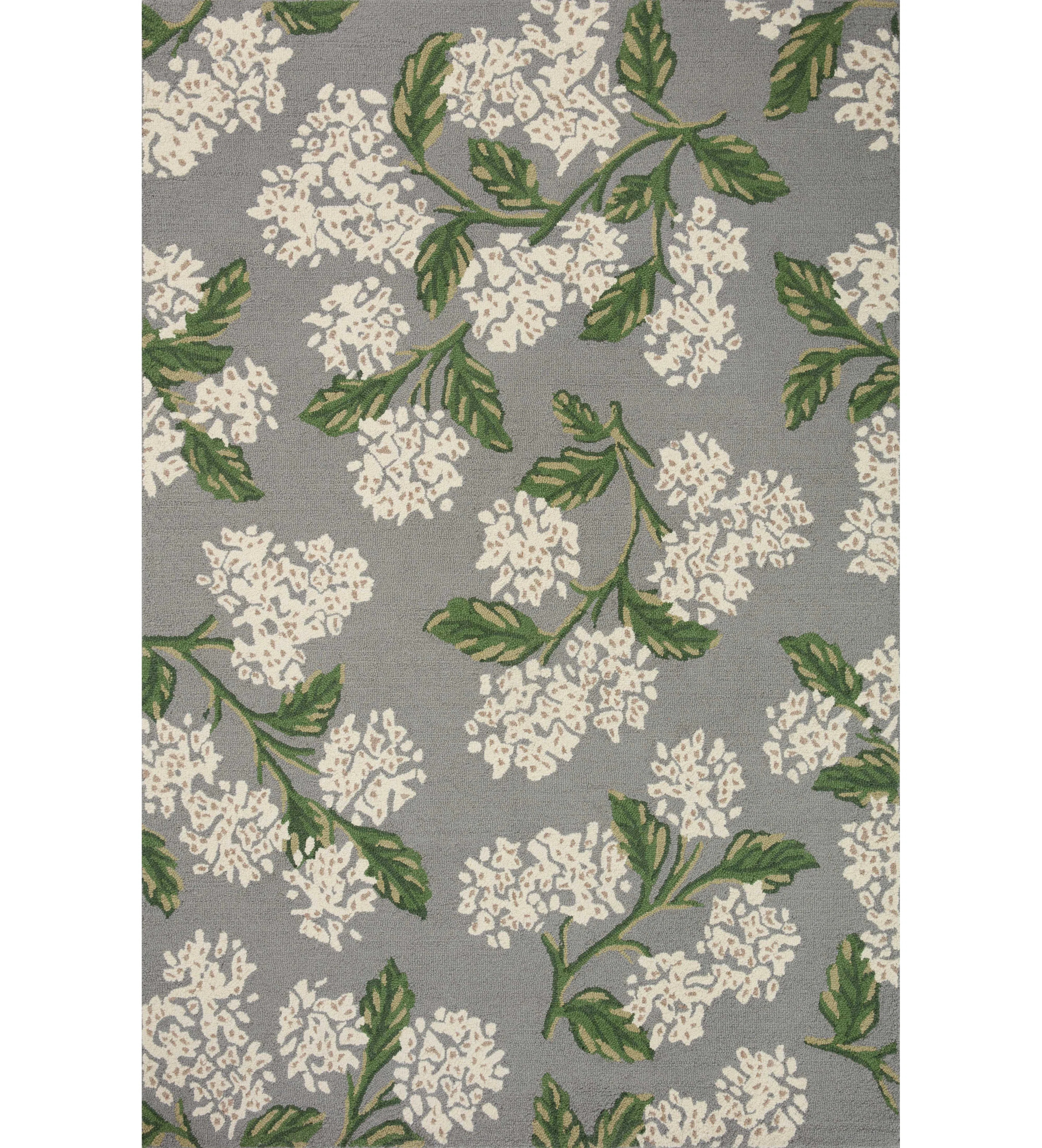 Rifle Paper Co. x Loloi Joie JOI-04 Hydrangea Gray Rug | Wayfair North America