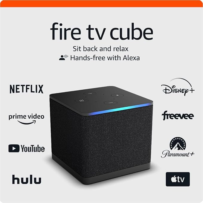 Amazon Fire TV Cube, powerful & responsive 4K streaming  device, hands-free voice control, smart ... | Amazon (US)