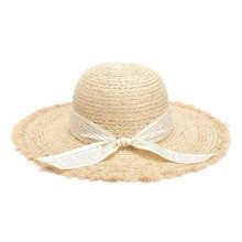 Knot Band Raw Trim Straw Hat | SHEIN