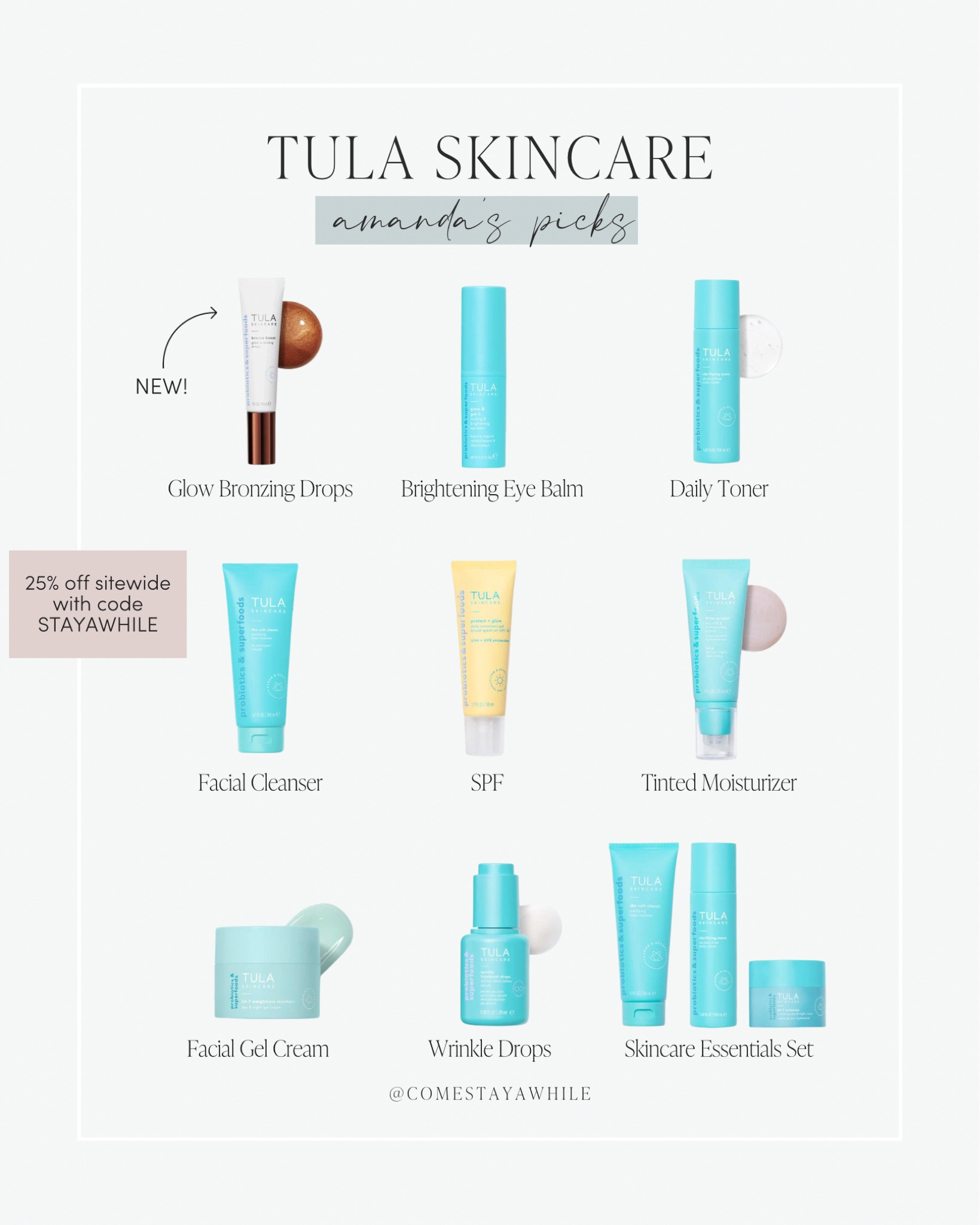 Im obsessed with the new glow bronzing drops from @tula! Use my code STAYAWHILE for 25% off sitewide! I linked my favs and more! #tulapartner #embraceyourskin

#LTKBeauty #LTKSaleAlert #LTKFindsUnder100