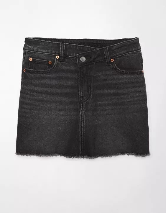 AE Pride Stretch High-Waisted Perfect Denim Mini Skirt | American Eagle Outfitters (US & CA)