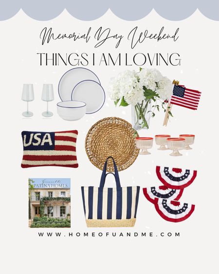 Memorial Day weekend things I am loving 🇺🇸🤍🐚 #coastalhome #southernliving #redwhiteandblue #america #americanflag #coastalstyle 

#LTKParties #LTKStyleTip #LTKHome