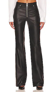 GRLFRND Julia Leather Pant in Black from Revolve.com | Revolve Clothing (Global)