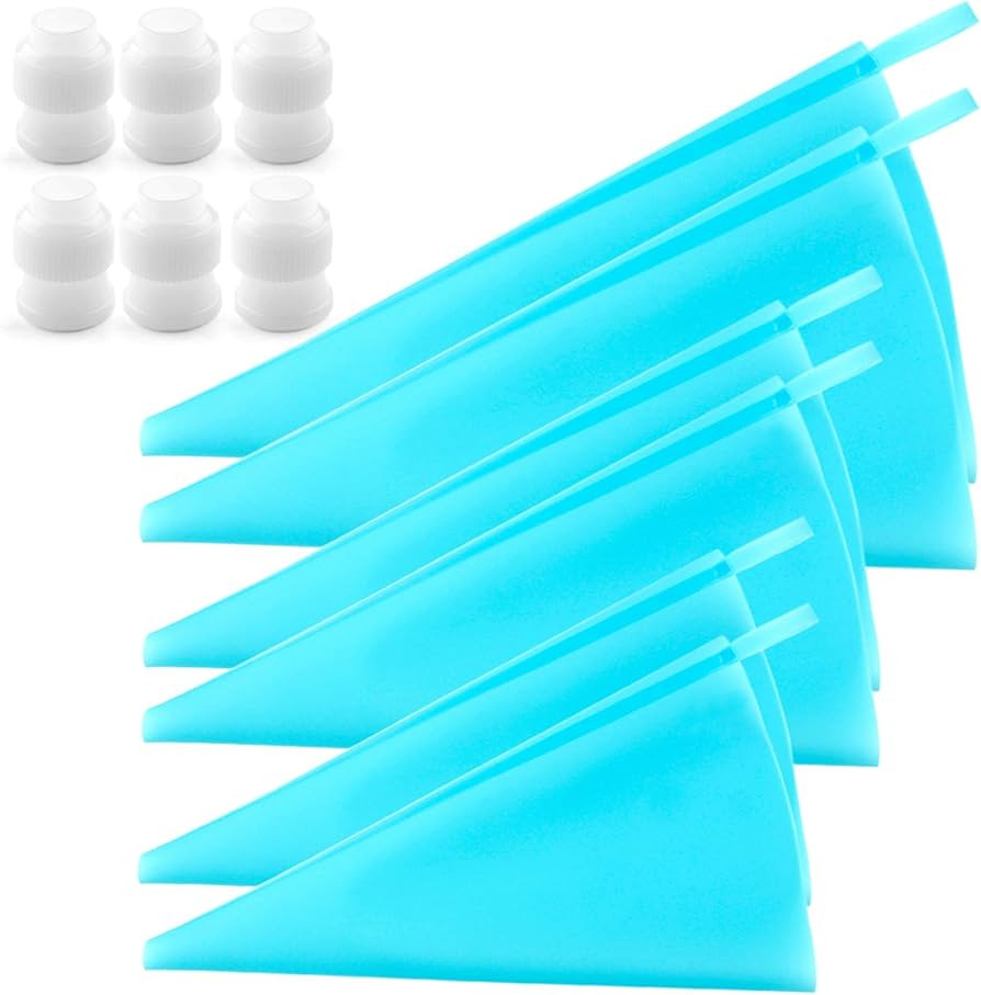 D Silicone Pastry 3 Sizes Reusable Piping Baking Cookie Cake Decorating Bags (12’’+14’’+1... | Amazon (US)