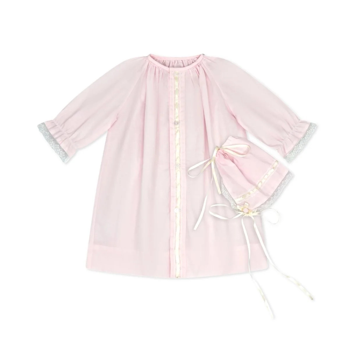 Original Daygown Set - Blessings Pink, Ecru Ribbon | Lullaby Set