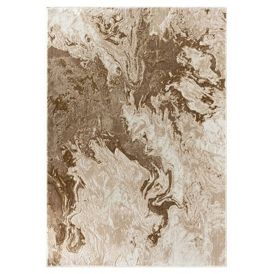 Luxe Weavers Marble Swirl Abstract Indoor Area Rug, Beige 4x5 | Target