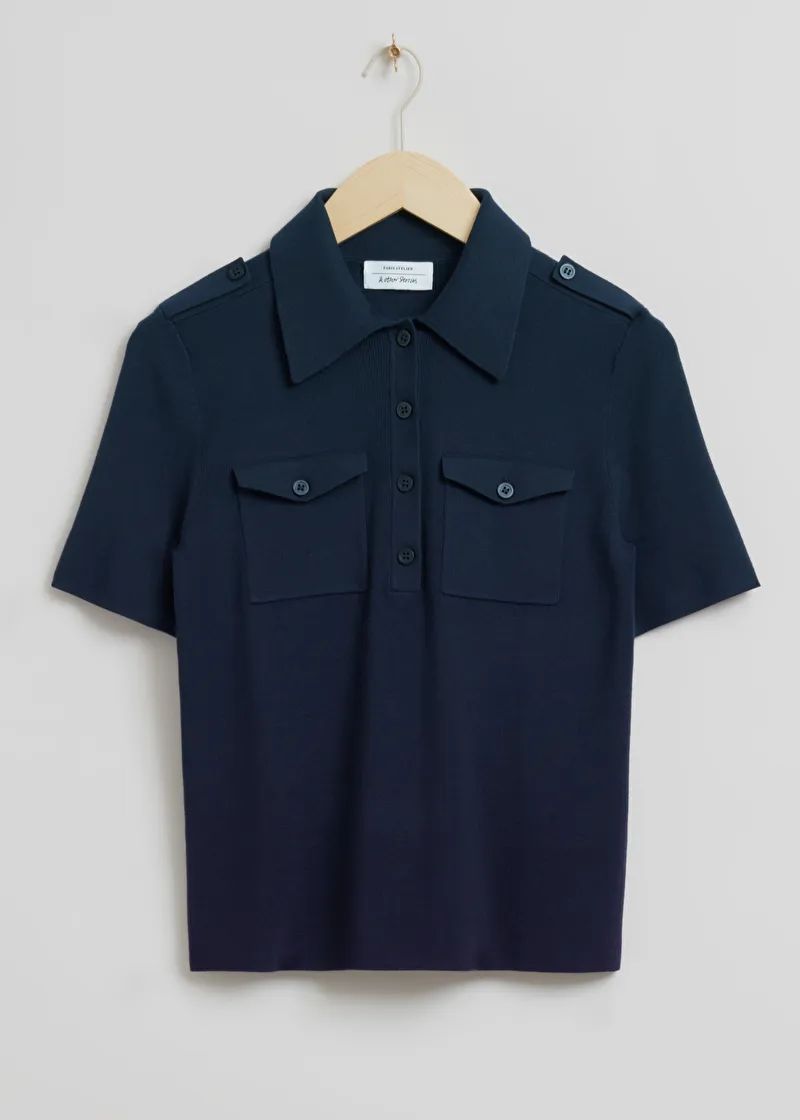 Fitted Uniform Detail Polo Shirt | & Other Stories US