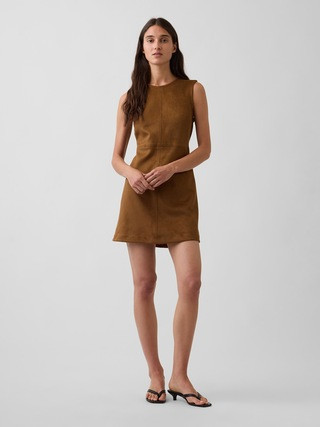 Vegan Suede Mini Shift Dress | Gap (US)